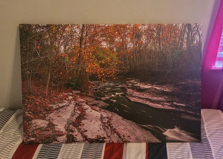 The coolest part of my day, was getting my signed canvas print of Tanyard Creek