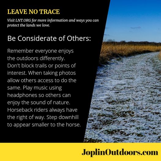 Always be considerate of others when enjoying your favorite outdoor activities.