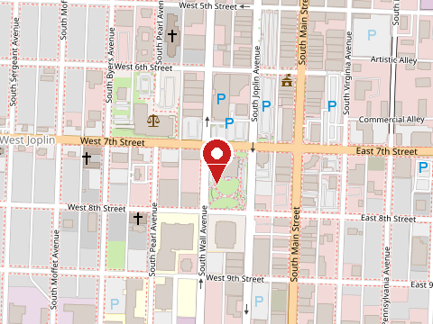 Map thumbnail for the S Wall Ave and W 7th St 3D street art location